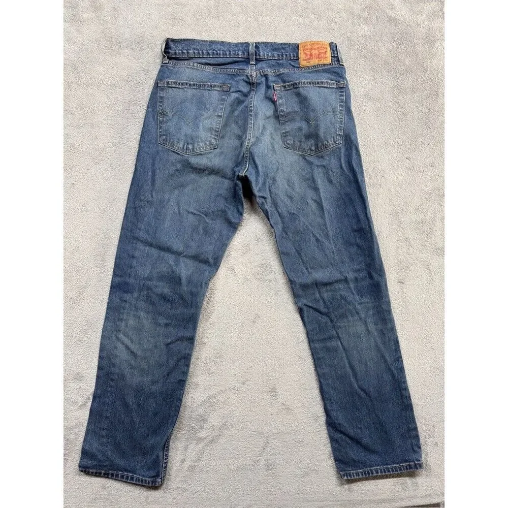 Levi's 505 Regular Fit Jeans Mens Blue Measured 36x31 Casual Denim‎